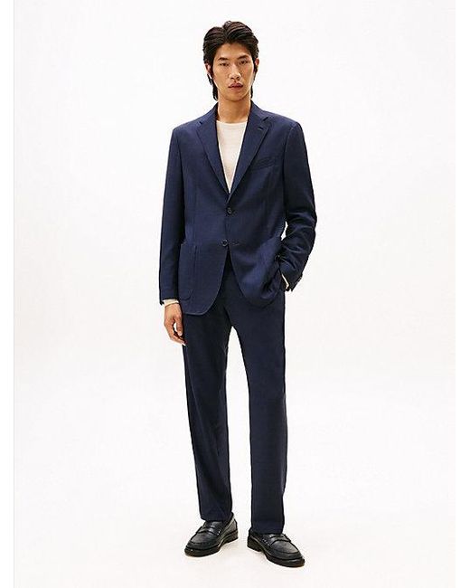 Tommy Hilfiger Regular Fit Blazer Van Wolmix in het Blue voor heren