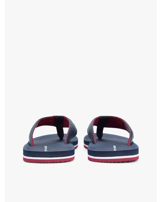 Tommy Hilfiger Blue Flag Padded Strap Flip-Flops for men