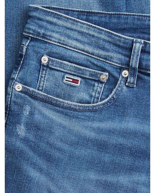 Tommy Hilfiger Red Scanton Distressed Slim Jeans for men