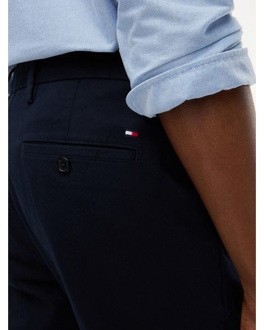 Tommy Hilfiger Blue Bleecker Slim Fit Chinos for men