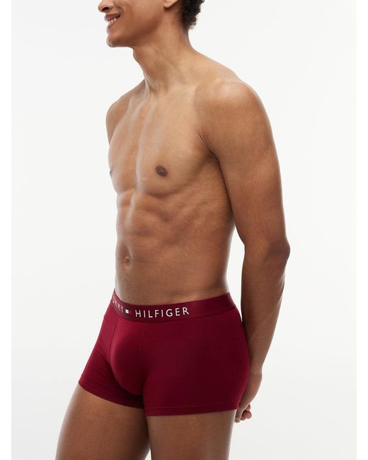 Tommy Hilfiger Blue 3-Pack Th Original Logo Waistband Trunks for men