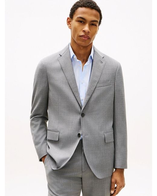 Tommy Hilfiger Gray Regular Fit Wool Blend Suit for men