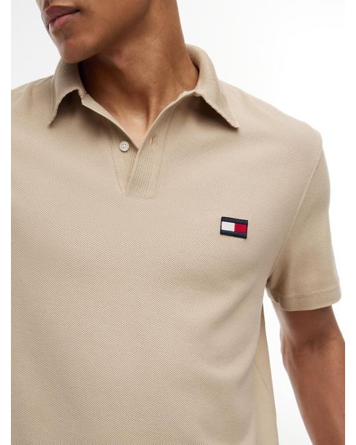 Tommy Hilfiger Blue Classic Fit Knit Collar Polo Shirt for men