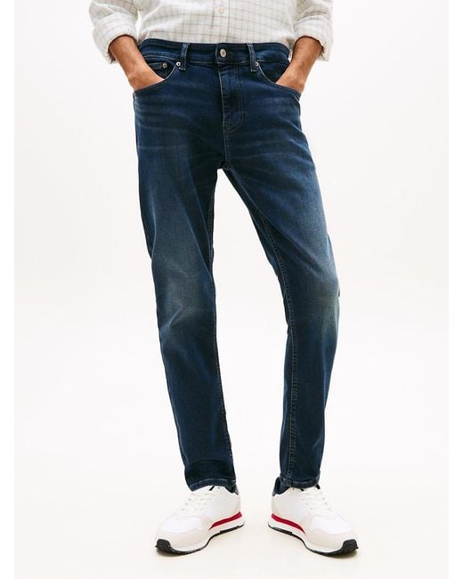 Tommy Hilfiger Blue Austin Faded Slim Tapered Leg Jeans for men