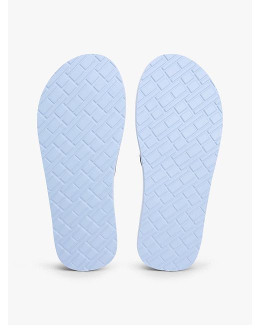Tommy Hilfiger Blue Crest Patch Webbing Strap Flip-flops for men
