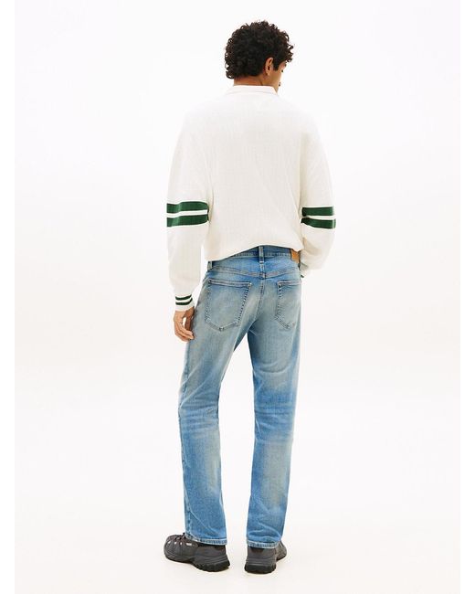 Tommy Hilfiger Blue Austin Whiskered Slim Tapered Leg Jeans for men