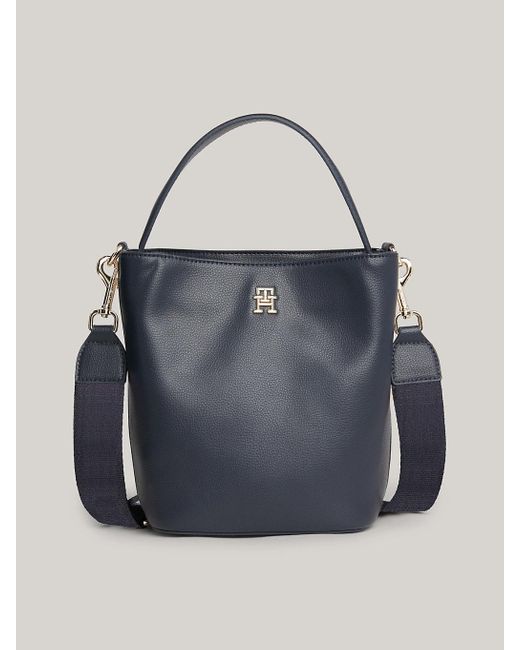 Tommy Hilfiger Blue Essential Signature Bucket Bag