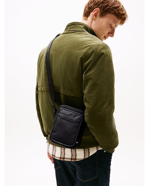 Borsa Reporter Con Tracolla E Logo di Tommy Hilfiger in Black da Uomo