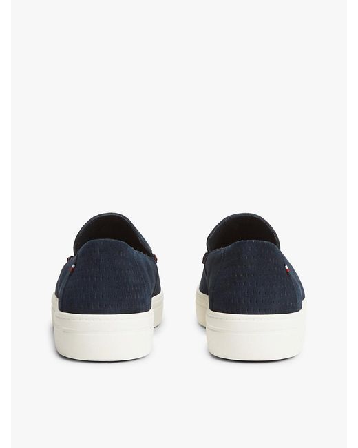 Tommy Hilfiger Blue Lightweight Suede Loafers for men