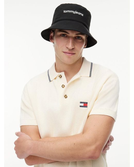 Cappello A Secchiello Con Logo Ricamato di Tommy Hilfiger in Black da Uomo