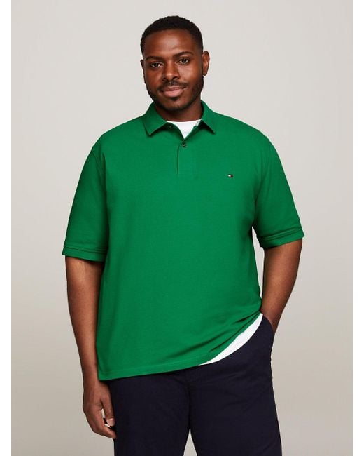 Tommy Hilfiger Green Plus 1985 Collection Flag Embroidery Regular Polo for men