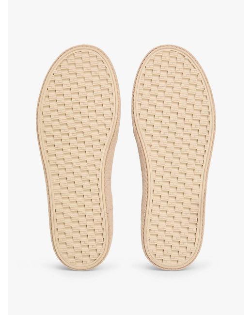 Tommy Hilfiger White Th Monogram Canvas Rope Platform Trainers