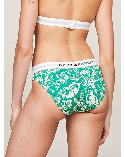 Parte inferior de bikini Original con flores Tommy Hilfiger de color Green