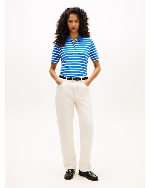 Tommy Hilfiger Blue 1985 Regular Fit Pique Polo Shirt
