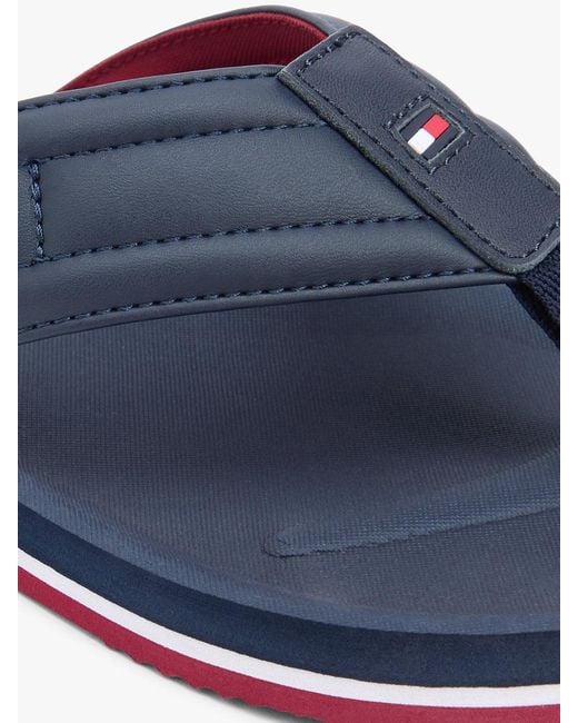 Tommy Hilfiger Blue Flag Padded Strap Flip-Flops for men