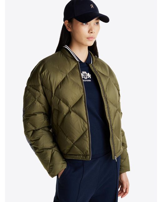 Bomber Relaxed Fit Imbottito di Tommy Hilfiger in Green