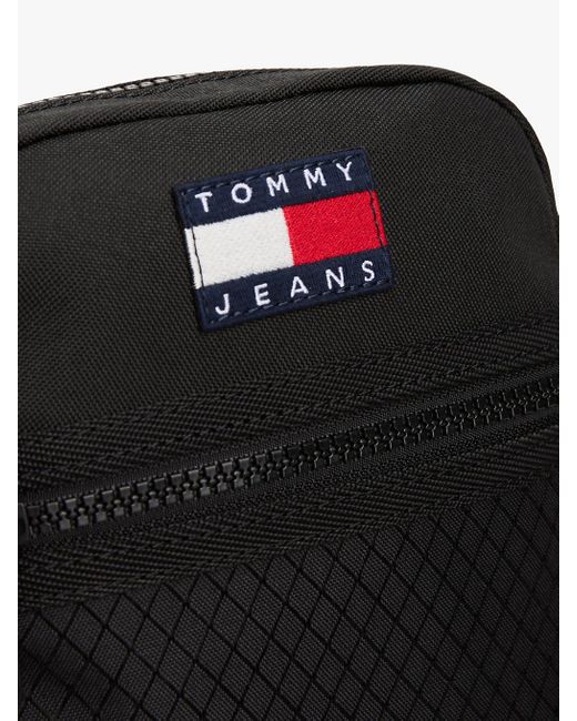 Borsa Reporter Con Logo E Tracolla di Tommy Hilfiger in Black da Uomo