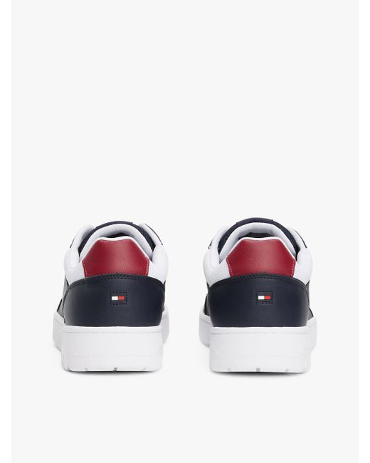 Sneakers Stile Basket Con Mix Di Texture di Tommy Hilfiger in Blue da Uomo