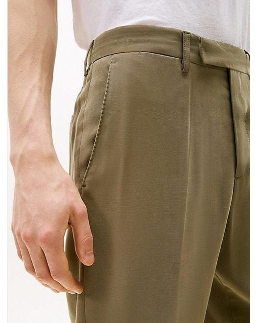 Tommy Hilfiger Regular Fit Hose Mit Bügelfalte in Green für Herren