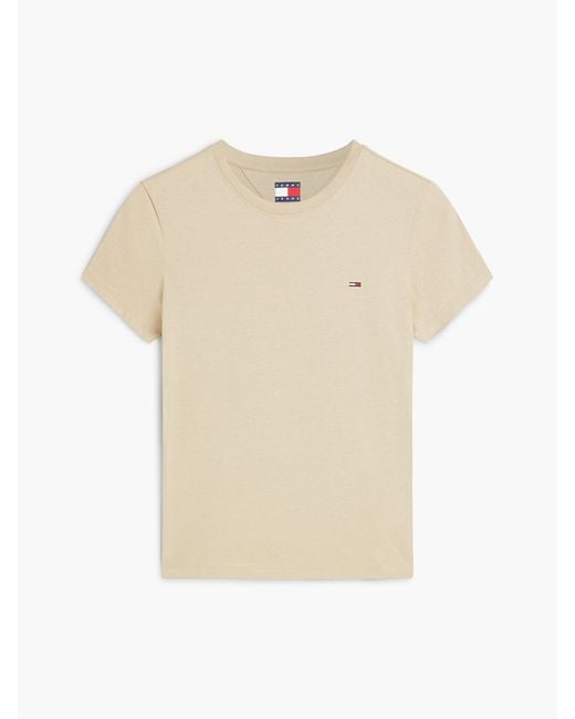Tommy Hilfiger Blue Flag Embroidery Slim Crew Neck T-Shirt