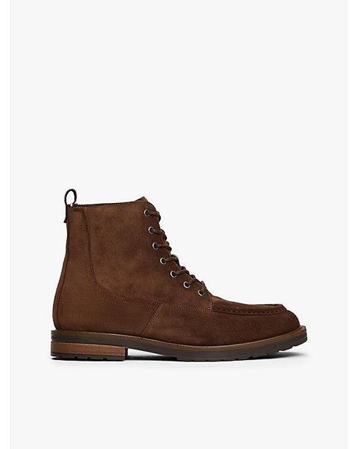 Tommy Hilfiger Suède Boots Met Profielzool En Moccasin-Neus in het Brown voor heren