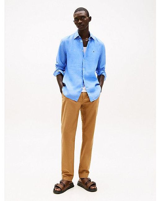 Pantalón Chino Harlem Amplio Mil Rayas Tommy Hilfiger de hombre de color Blue