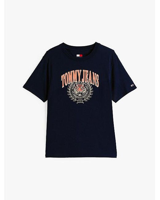 Tommy Hilfiger Blue Relaxed Fit T-Shirt Mit Logo