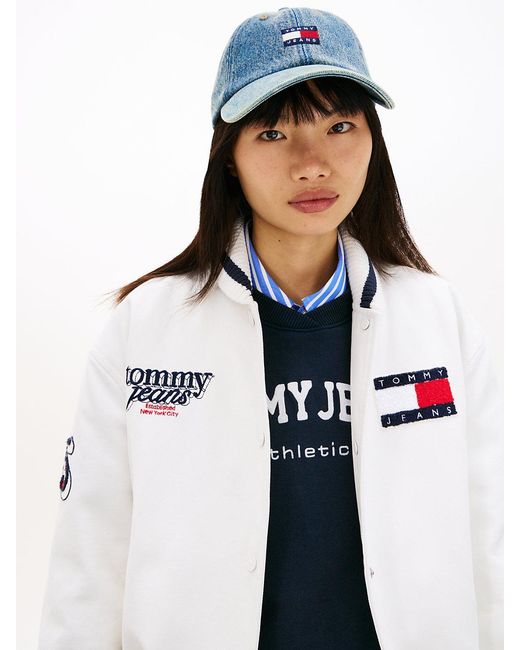 Tommy Hilfiger Blue Heritage Logo Denim Baseball Cap