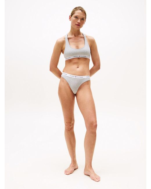 Bralette Tommy Icons Sfoderata di Tommy Hilfiger in White