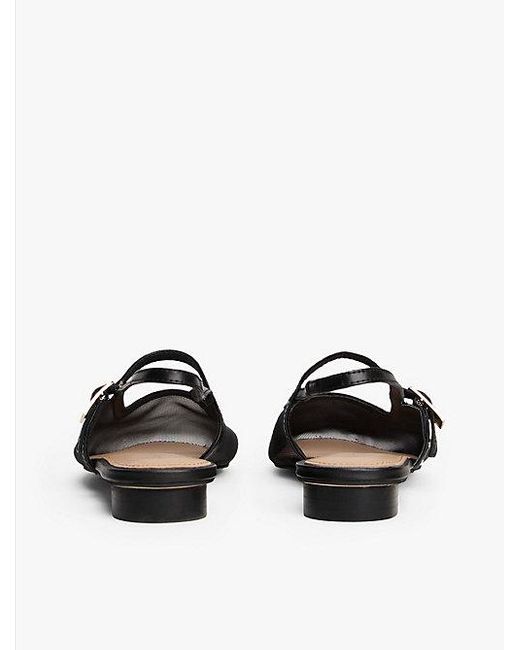 Tommy Hilfiger Mesh Ballerina Met Slingback En Ronde Hak in het White