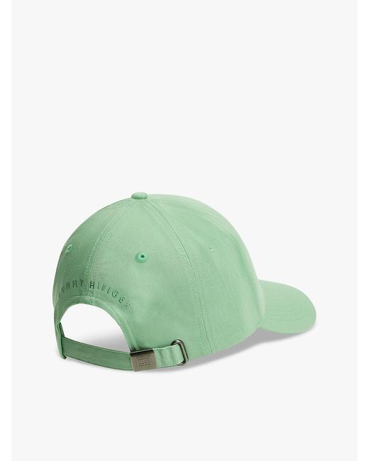Tommy Hilfiger Green Hilfiger Flag Embroidery Baseball Cap for men