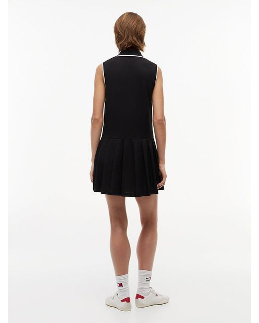 Tommy Hilfiger Black Tommy Badge Pique Mini Polo Dress
