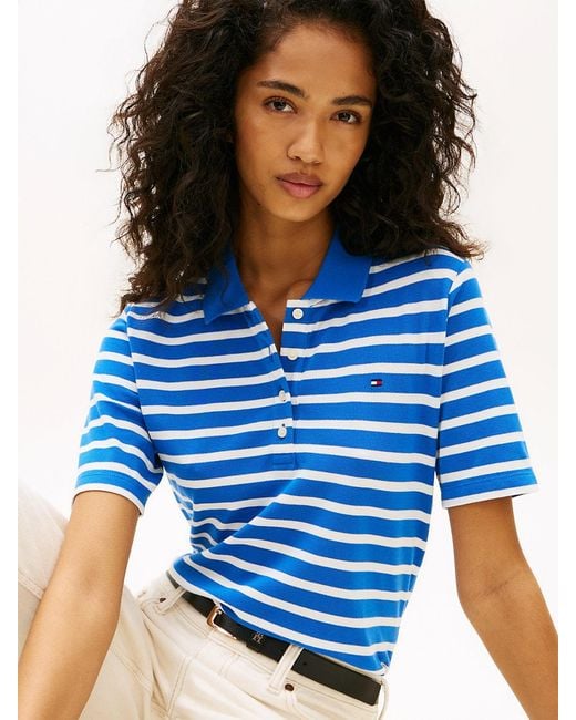 Tommy Hilfiger Blue 1985 Regular Fit Pique Polo Shirt