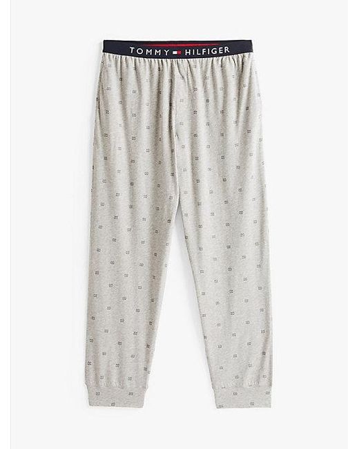 Tommy Hilfiger Original Jersey-Pyjamahose Mit Bündchen in White für Herren