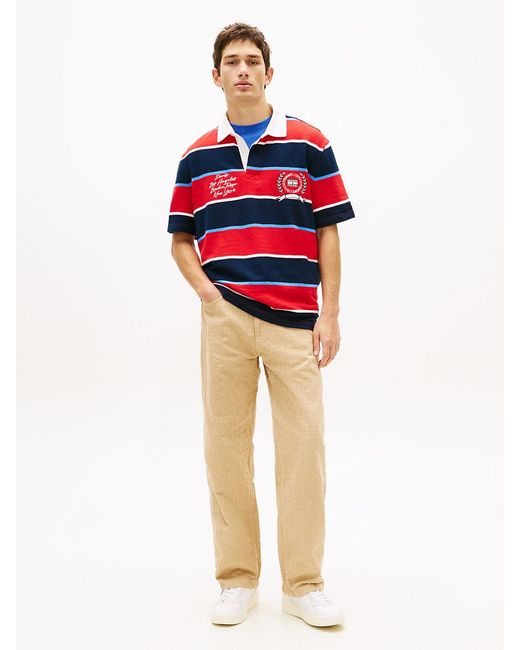 Tommy Hilfiger Jaimie Textured Relaxed Canvas Trousers for men