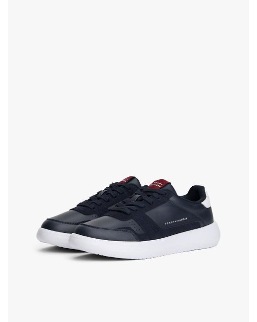 Baskets En Cuir À Semelle Finement Crantée Tommy Hilfiger pour homme en coloris Blue