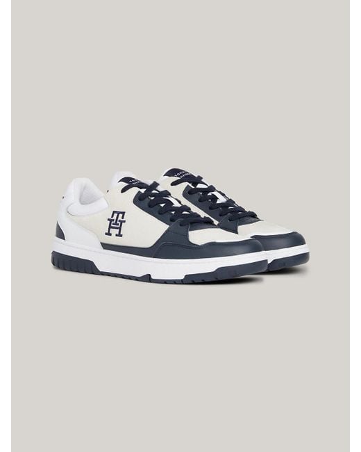 Tommy Hilfiger Blue Leather Half-cleat Basketball Trainers for men