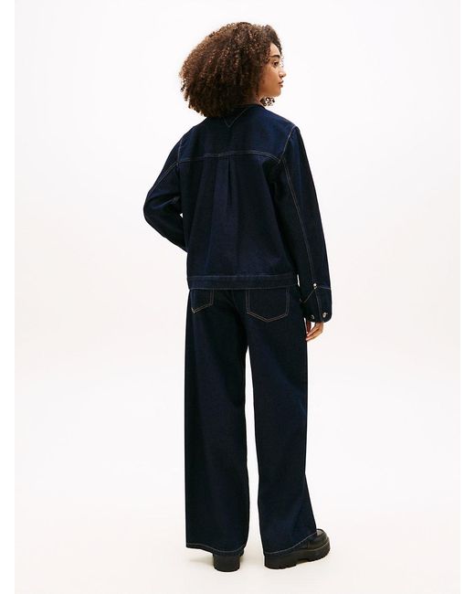Tommy Hilfiger Blue Oversized Denim Chore Jacket