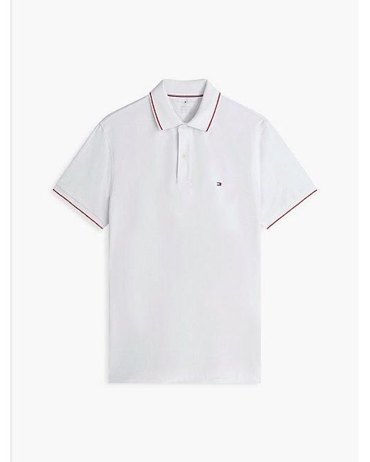 Tommy Hilfiger Performance Regular Fit Quick Dry Polo in het White voor heren