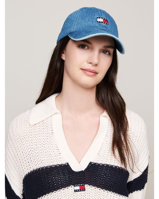 Tommy Hilfiger Blue Heritage Faded Denim Baseball Cap