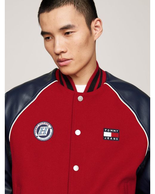 Veste Universitaire Tj X Game Day À Logo Tommy Hilfiger pour homme en coloris Red