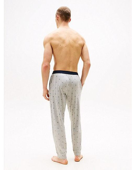 Tommy Hilfiger Original Jersey-Pyjamahose Mit Bündchen in White für Herren