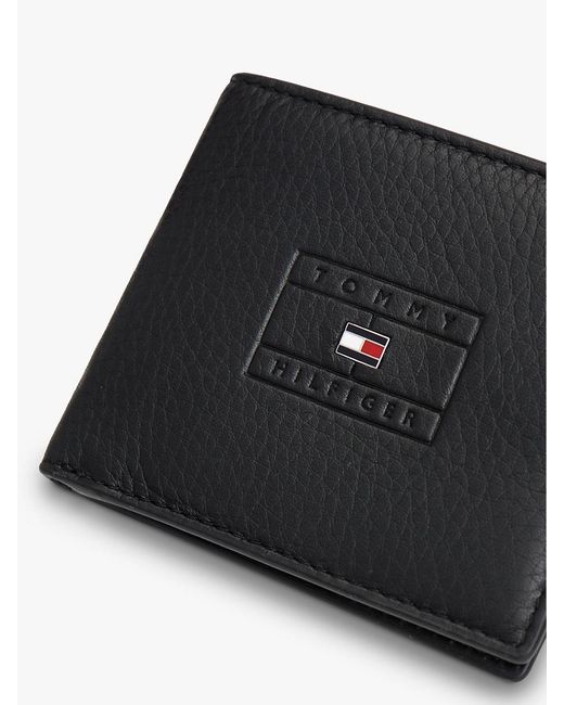 Tommy Hilfiger Black Casual Leather Bifold Credit Card Wallet for men
