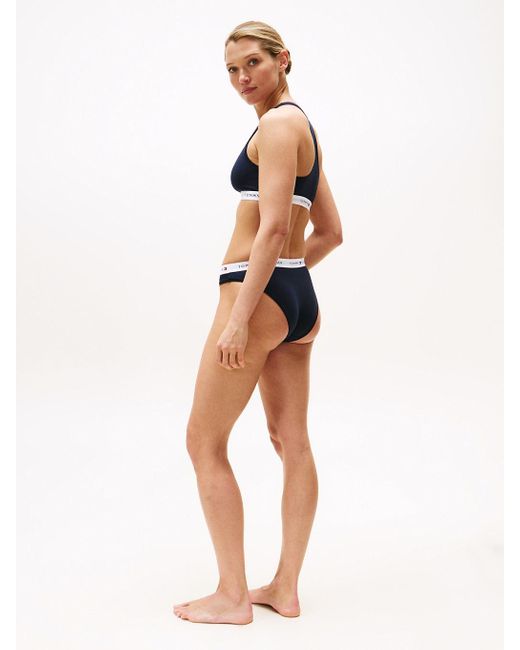 Slip Tommy Icons Con Logo Ripetuto di Tommy Hilfiger in Blue