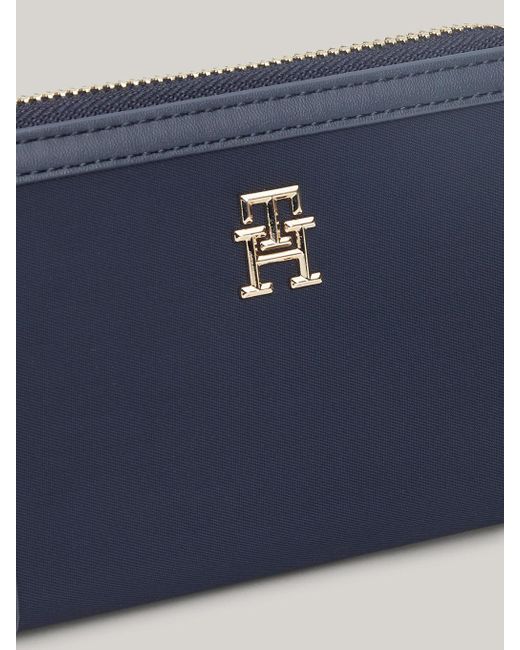 Portefeuille moyen Essential zippé Tommy Hilfiger en coloris Blue