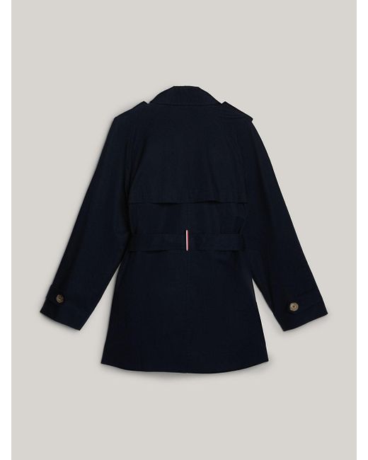 Tommy Hilfiger Blue Adaptive Belted Trench Coat