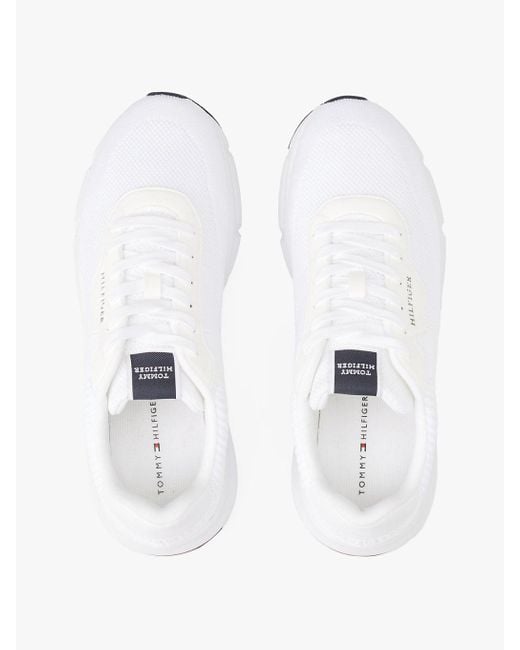 Baskets Légères En Maille Emblématiques Tommy Hilfiger pour homme en coloris White