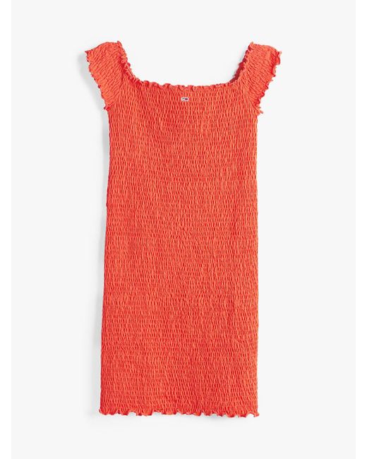 Tommy Hilfiger Red Smock Bodycon Mini Dress