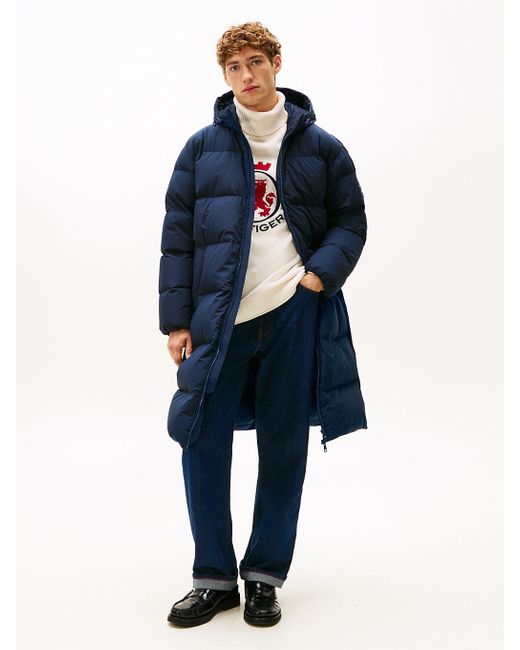 Parka Longue En Duvet Déperlante À Capuche Tommy Hilfiger pour homme en coloris Blue