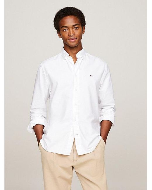 Tommy Hilfiger Heritage Regular Fit Oxford-overhemd in het White voor heren